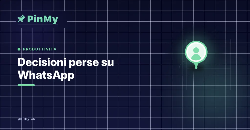 Decisioni perse su WhatsApp in cantiere